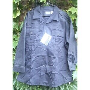 New Blauer Street Gear Men's Long Sleeve Uniform Shirt 8703X Dark Navy 2XL